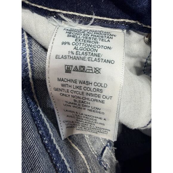 TRUE RELIGION Joey Mid Rise Flare Denim Jeans 26 Ocean Blue Y2K Flare Retrocore - Picture 9 of 13